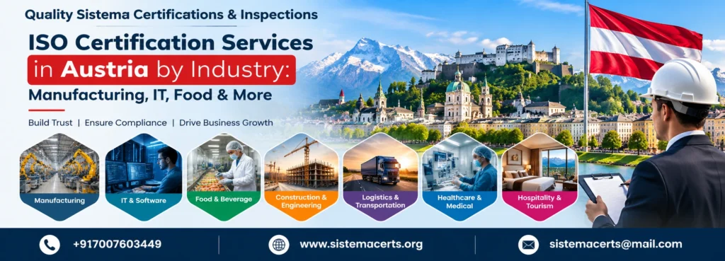 ISO Certification Services in Austria by industries